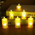 【NEW】 4/1Pc LED Colorful Tear Candle Lamp Simulation Electronic Candle Battery Operated Flameless Candle Light Wedding Christmas Decor.