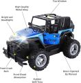 RC Truck Jeep, 4WD Off-Road Remote Control Car SUV with Light Metal Racing Vehicle Toy Car with Spring SuspensionDoor OpenStorage Case for Kids Boys.