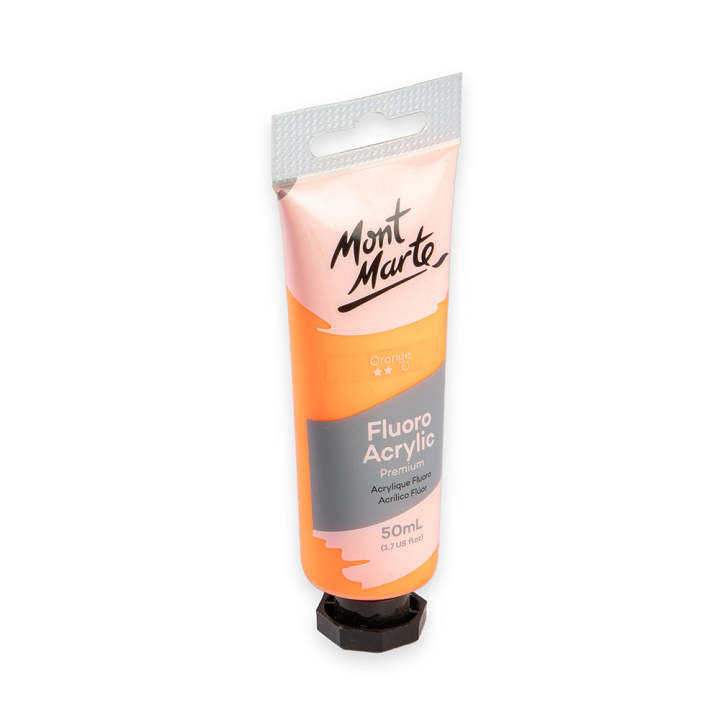 Mont%20Marte%20Fluro%20Acrylic%20Paint%2050ml-Orange%20-%20Image%202