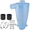 Dust Cyclone Collector Transparent Compound Supercharger High Efficiency Dust Cyclone Vacuum Cleaner Filter Collector.