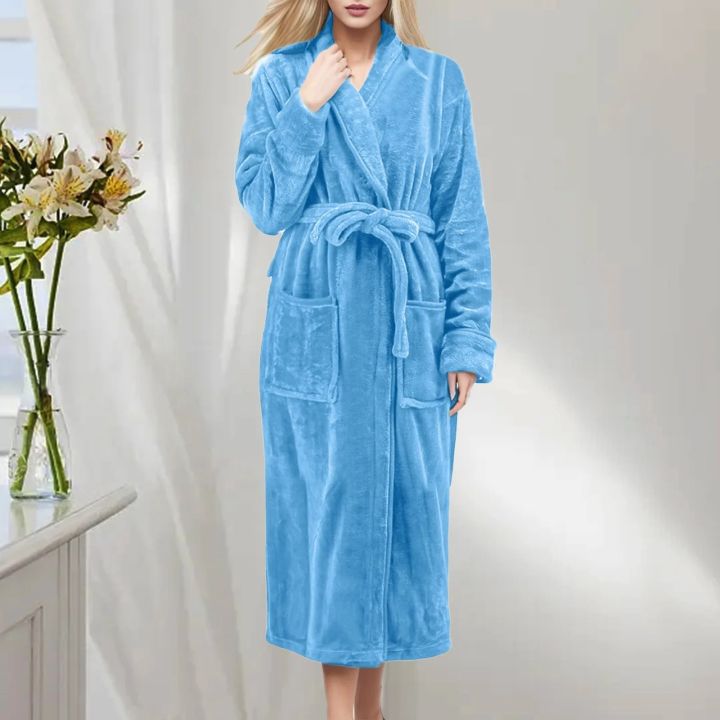 Thicken%20Warm%20Flannel%20Robe%20Winter%20Long%20Sleeve%20Plush%20Bathrobe%20Hooded%20Women%20Fleece%20Nightgown%20Lounge%20Sleepwear%20Bathing%20Homewear%20-%20Image%204