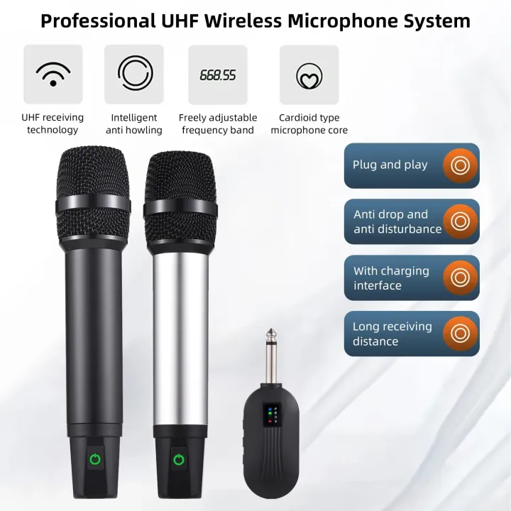 Professional%20UHF%20Wireless%20Microphone%20System%20Handheld%20Cordless%20Microphone%20Receiver%20Rechargeable%20Mic%2016%20Channels%20for%20Video%20Live%20-%20Image%204