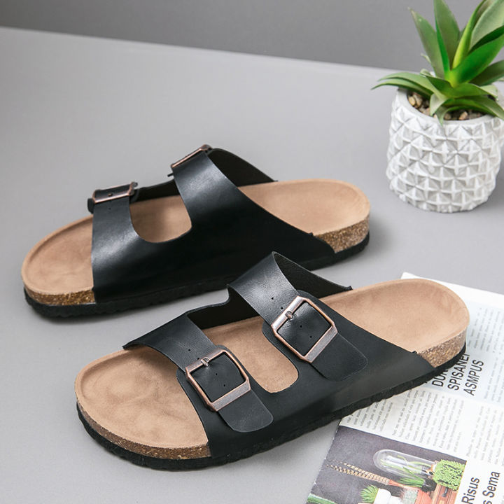 Fashion Flats Birkenstocks Shoes Men Light Open Toes Black Sandals - Main Image