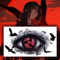 Anime Naruto Tatoo Stickers Itachi Sharingan Eye Cosplay Waterproof Tattoos Man Woman Halloween Prop Fashion Accessory. 