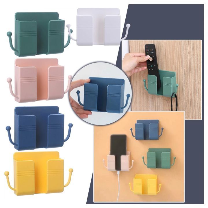 1pcs%20Wall%20Mounted%20Organizer%20Storage%20Box%20Remote%20Control%20Mounted%20Mobile%20Phone%20Plug%20Wall%20Holder%20Charging%20Multifunction%20Holder%20Stand%20-%20Image%202