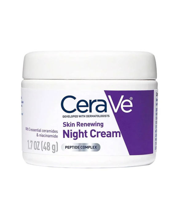 CeraVe Skin Renewing Night Cream 48g – Anti-Aging Peptide Complex, Niacinamide & Hyaluronic Acid