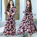 New Attractive Stylish Premium Quality Long Gown Dress Kurti Linen Fabric Digital Print One Piece Long Kurti For Women.