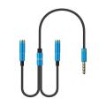 Headset Adapter Headphone Mic Y Splitter Cable. 