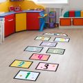 Digital Jump Lattice children's wall stickers, games, preschool education floor stickers, children's rooms, kindergarten floor decoration floor stickers.
