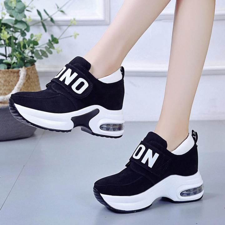 MWY Flying Woven Wedges Casual Shoes Women High Heel Sneakers Women Platform Shoes Zapatilla De Mujer Outdoor Walking Shoes main image 1