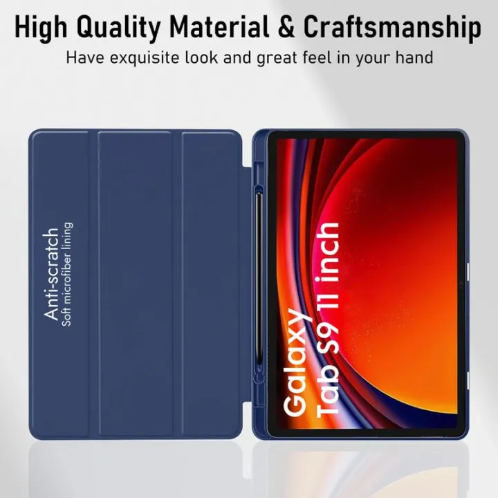 Robustrion%20Cover%20for%20Samsung%20Tab%20S9%2011%20inch/Tab%20S9%20FE%20Cover%20Case%2010.9%20inch,%20Flip%20Case%20Cover%20with%20%5BS%20Pen%20Holder%5D%20for%20Samsung%20Galaxy%20Tab%20S9%20Tablet/Tab%20S9%20FE%20Tablet%20Cover%20%5BAuto%20Sleep%20Wake%5D%20-%20Black/Blue%20-%20Image%209