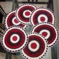 CROCHET DECOR Dining Table mat set, 6 pcs Doily Plate mat 14 inch. 