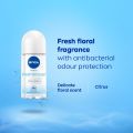 NIVEA Fresh Natural Roll On, 50ml| 48 H Smooth & Beautiful Underarms| 0% Alcohol | For Women.
