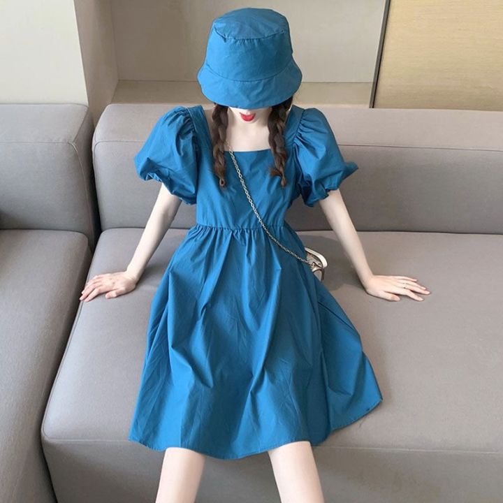 2023%20New%20Female%20Student%20Korean%20Style%20Loose%20Internet%20Hot%20Purple%20Hepburn%20Style%20Puff%20Sleeve%20Dress%20-%20Image%204