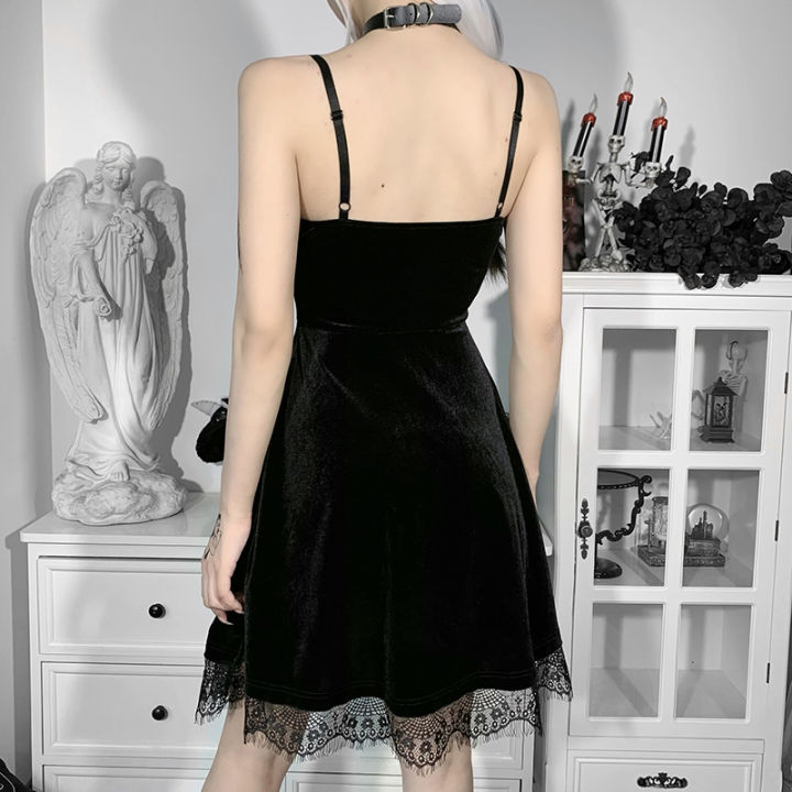 Gothic%20Style%20Slim%20Hottie%20Suspender%20Dress%20Revealing%20Busty%20Backless%20Lace%20Skirt%20Short%20Skirt%20HY21129AH%20Shapewear%20-%20Image%203