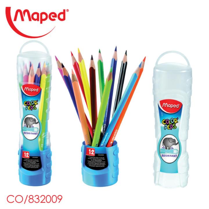 Maped Colour Pencils Squeezy Tubes 12 Shades  - 832009