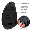 Bluetooth Vertical Mouse Rechargeable 2.4G Wireless Ergonomic Mause Optical Left Right hand Mice 1600 DPI for Laptop PC Mac Gift. 
