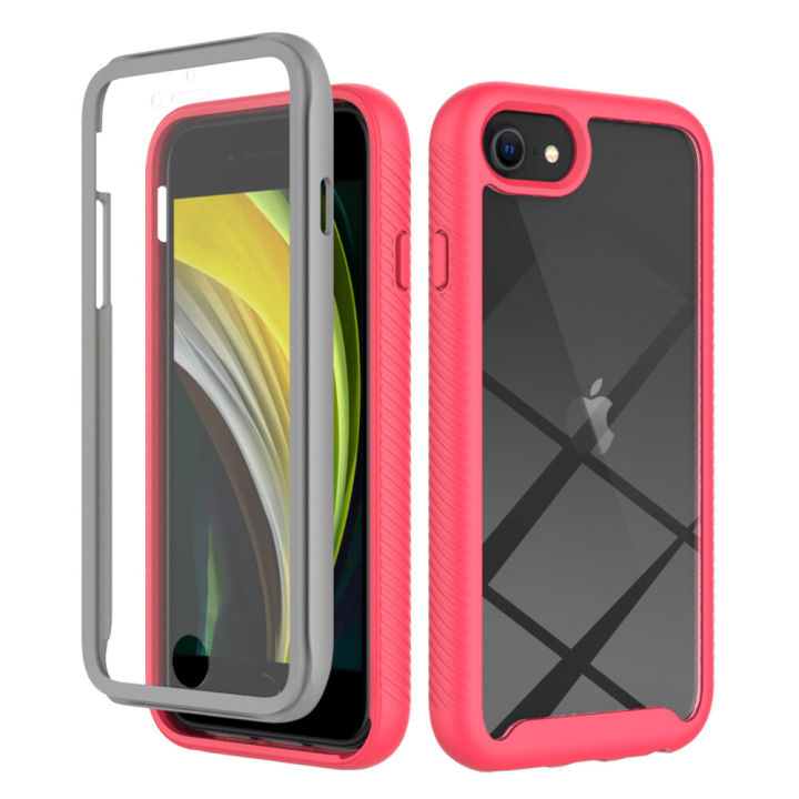 lthmy for iPhone SE 2020 / iPhone SE 2022 Built-in Screen Protector Full Body Rugged Shockproof Case Cover