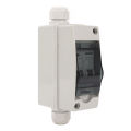 Solar Disconnect Switch Pa66 Housing Transparent Cover DC12-400V AC90-400V DIN Rail Installation Circuit Breaker for PV System. 