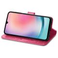 （COD)Four-leaf Clasp Embossed Buckle Leather Phone Case For Samsung Galaxy A25 5G/Samsung Galaxy S23 FE 5G/Samsung Galaxy A15. 
