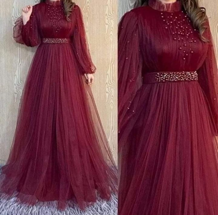 Irani%20Style%20Georgette%20One%20Piece%20Kurti%20Gown%20China%20A%20Soft%20Net%20Design%20For%20Girls%20And%20Women%20Elegant%20Outfit%20-%20Image%205