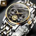 Stainless Steel Chronograph Wrist Watch For Men. 