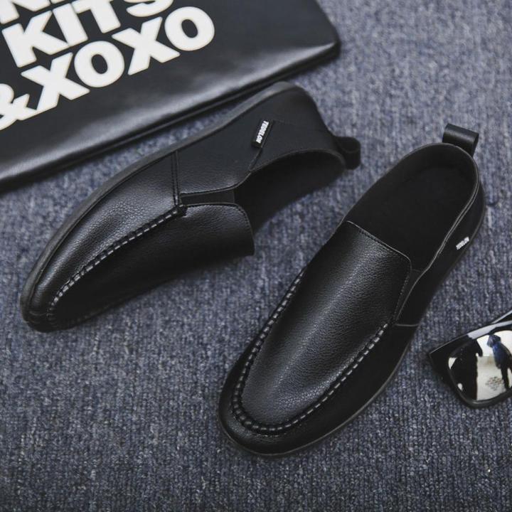 Men'S Solid Color Casual Peas Shoes Everyday Wear Comfort Style Male Casual Shoe - Shoe - Lofar