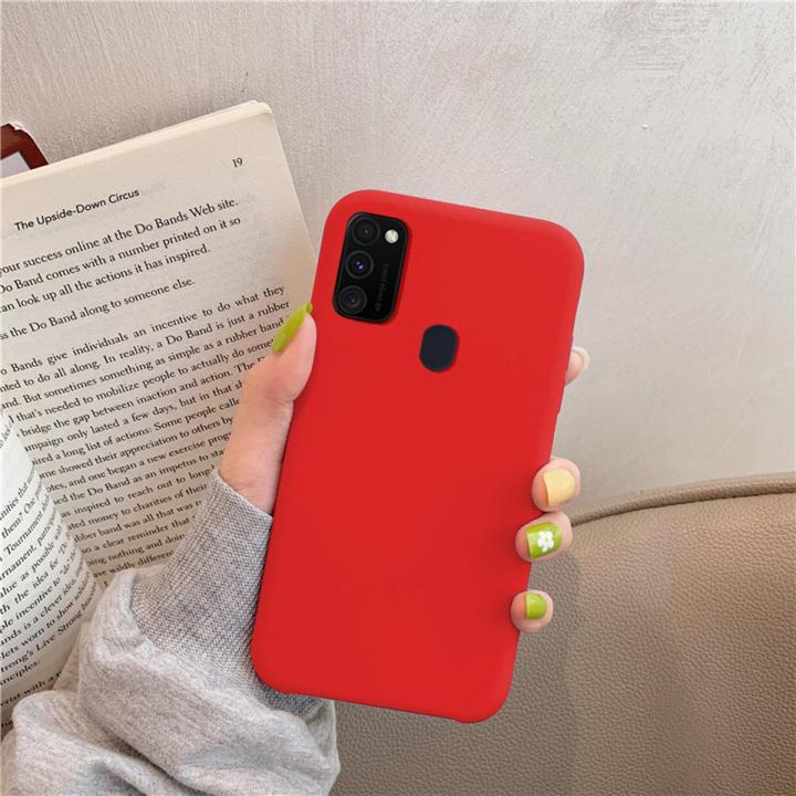 Tokifu Samsung Galaxy M21 new liquid silicone case camera lens