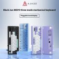 Ajazz 2024 New Ak870 Mechanical Keyboard Three-mode Hot-swappable Removable Screen Knob Wireless Bluetooth E-sports Game Gasket.