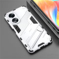lthmy for OPPO A17 cover Shockproof Hard Case Full Protection Back Cover Punk Casing with Kickstand. 