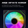PRISM 4 PRO ARGB CPU Fan 4PIN PWM Silent chassis fan 120mm Infinite Mirror 5V 3PIN Motherboard light Sync Case Cooler Fan. 