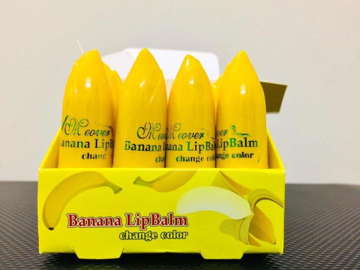 Banana Lip Balm & Lipstick for Pinkish Lips 2 pcs