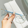 Stylish Square Anti-Blue Light Glasses for Women Retro Clear Frame Anti Radiation Glasses Korean Style Transparent Glasses.