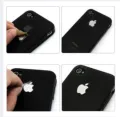 Apple metal look silver colour logo sticker for iphone and all mobile. 