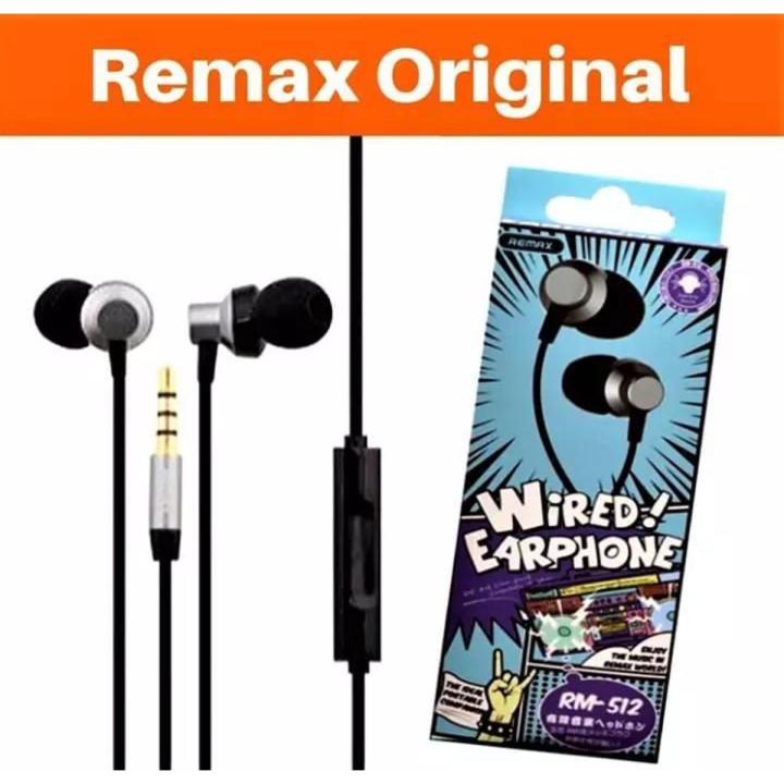 Remax Earphone RM 512. Metal Body - Black | Daraz.com.bd