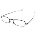 Portable 2 Pairs Of Compact Folding Reading Glasses With Mini Flip Top Carrying Case For Fashion Men And Women Rotation Eyeglass +1.5 Black &+2.0. 