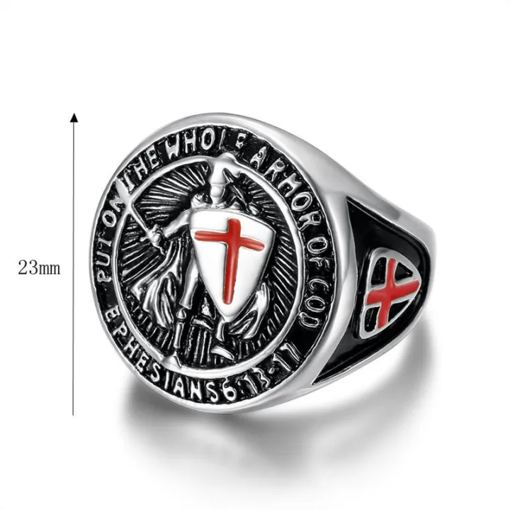 European%20and%20American%20New%20Hiphop%20Men's%20Titanium%20Steel%20Gold%20Plated%20Ring%20Vintage%20Templar%20Red%20Cross%20Shield%20Ring%20-%20Image%205