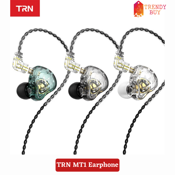 TRN MT1 1DD Dynamic Drivers In-Ear Monitors HIFI Bass-Running Sport-Noise Cancelling Earphone