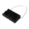 2X Spring Clip Black 4 x 1.5V D Size Batteries Holder Case.