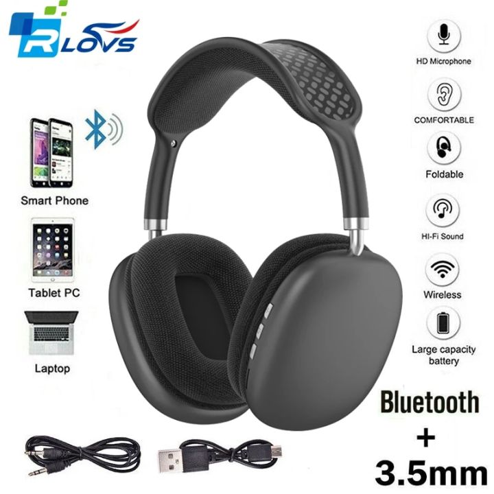 P9 Wireless Bluetooth Headphones With Mic Noise Cancelling Folding Sports  Music HD Sound Quality Over-Ear Earphones