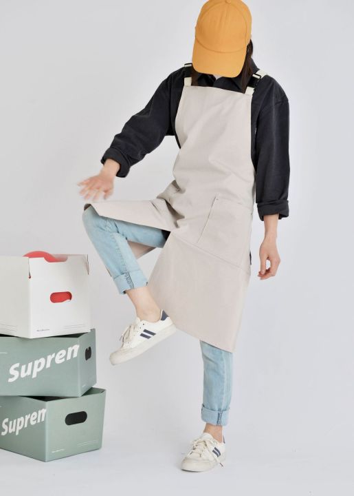 Bib%20Apron%20Chef%20Unisex%20Adjustable%20Waterdrop%20Resistant%20with%202%20Pockets%20Cooking%20Kitchen%20Aprons%20BBQ%20Coffee%20Shop,%20Restaurant%20Uniform%20-%20Image%206