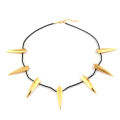 Black Panther Wolf Fang Necklace Seven Teeth Pendant Domineering Men's Sweater Chain Pendant Avengers Movie and TV Peripherals.