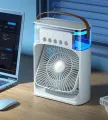 Portable Humidifier Fan AIr Conditioner Household Small Air Cooler Hydrocooling Portable Air Adjustment For Office 3 Speed Fan.