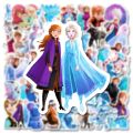 10/30/50pcs Disney Frozen Elsa Anna Princess Stickers Kawaii Girls Cartoon Decals DIY Bike Laptop Car Vinyl Sticker for Kids Toy.