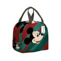 【hot】 Disney Mickey Mouse Lunch Bag Cartoon Minnie Mouse Large Capacity Waterproof Thermal Insulation Bag Children Food Storage Box.