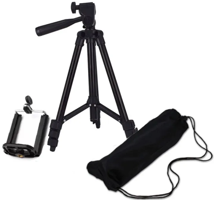 Tripod%203120%20Camera%20Stand%20with%20Phone%20Holder%20Clip%20-%20Black%20-%20Image%203