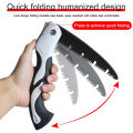 Folding Hand Saw SK5 Steel Medium-toothed Blade Soft Rubber Handle Collapsible Sharp for Woodwork/Household Cutting Tools/DIY. 