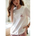 [Rabbit Year Exclusive-Chest Cartoon Cute Rabbit]Single Beam plus Size Women's Clothes Short SleeveTWomen's T-shirt Spring and Summer Slightly FatMMSlimming. 