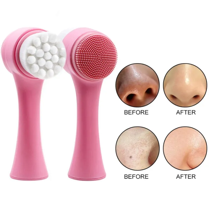 Double-Sided Silicone Face Brush – Portable Deep Cleansing and Massage Tool for Pores and Skin Care