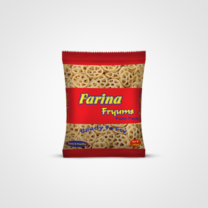 Farina Fryums/Chips 100gm, Big Wheel Shape ( 5 pcs )